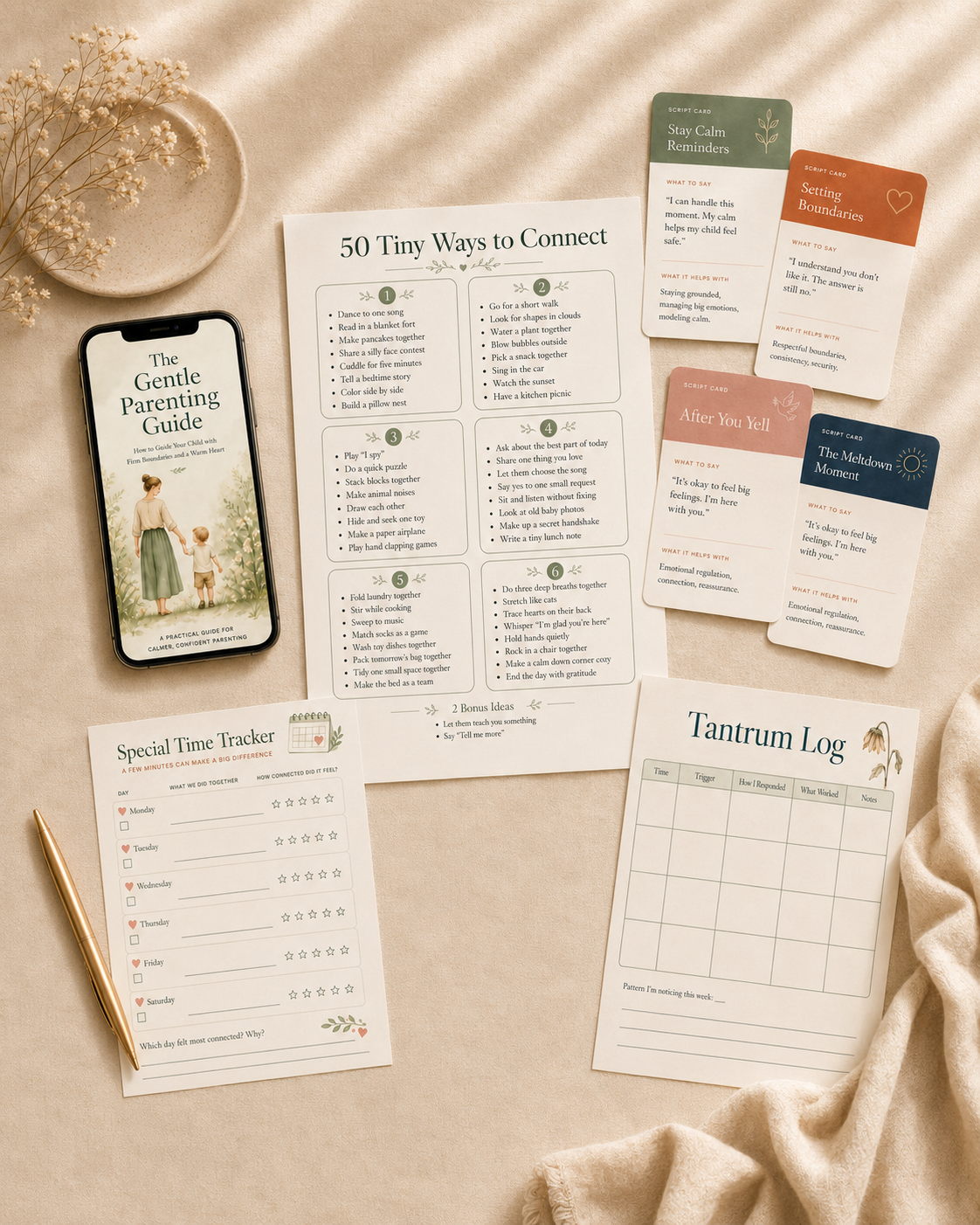 The Gentle Parenting Guide + Printable Toolkit